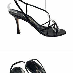 Manolo Blahnik Slingback Strappy Kitten Heels 38